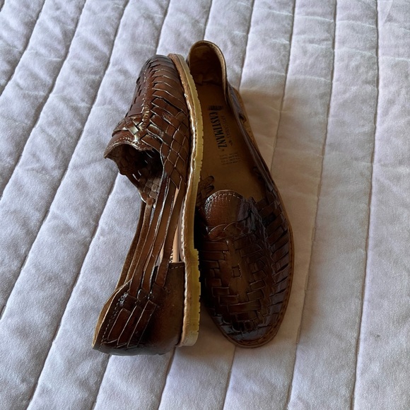 Artisan made Huarache sandals in Chocolate brown color. - Picture 8 of 11